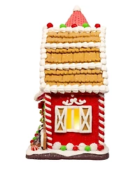 Kurt Adler 12-Inch Battery Operated Led Gingerbread Barn