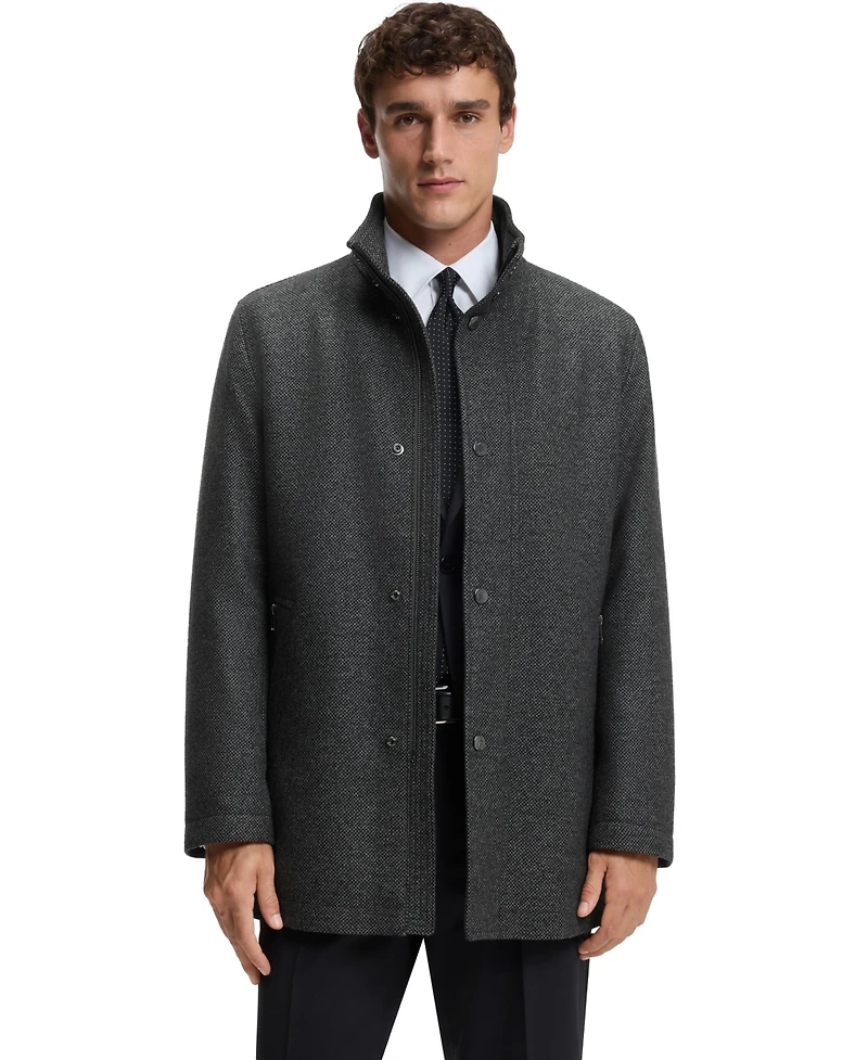 Boss by Hugo Men's Relaxed-Fit Wool-Blend Coat