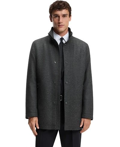 Boss by Hugo Men's Relaxed-Fit Wool-Blend Coat