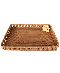 Artifacts Rattan Inna Design Rectangular Tray 17"