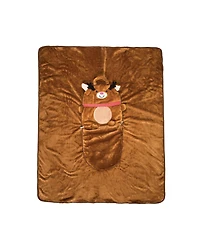 C&F Christmas Reindeer Pillow, 40" x 47" Throw Blanket