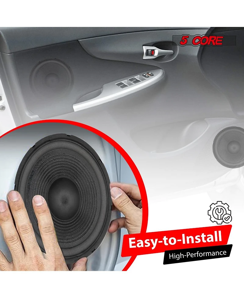 5 Core 15" Subwoofer 2Pcs 450W Car Audio 4Ohm Deep Bass Sub Woofer