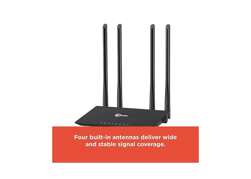 RadioShack High Speed 1200Mbps Wireless Router For Fast Internet Dual Band WiFi 2.4Ghz 5.8Ghz 2505012