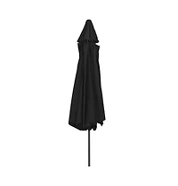 Garden Parasol Black Metal, Polyester Large Tiltable