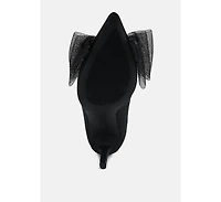 Women Odette Diamante Embellished Bow Stiletto Pumps