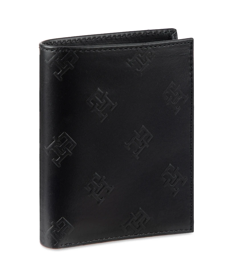 Tommy Hilfiger Men's Rfid Monogram Debossed Slimfold Wallet
