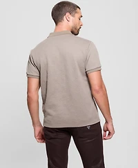 Guess Men's Peony Relaxed Fit Short Sleeve Quatro G Polo Sweater