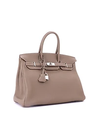Pre-Owned HERMA‰S Birkin 35 Handbag Grey Togo with Palladium Hardware