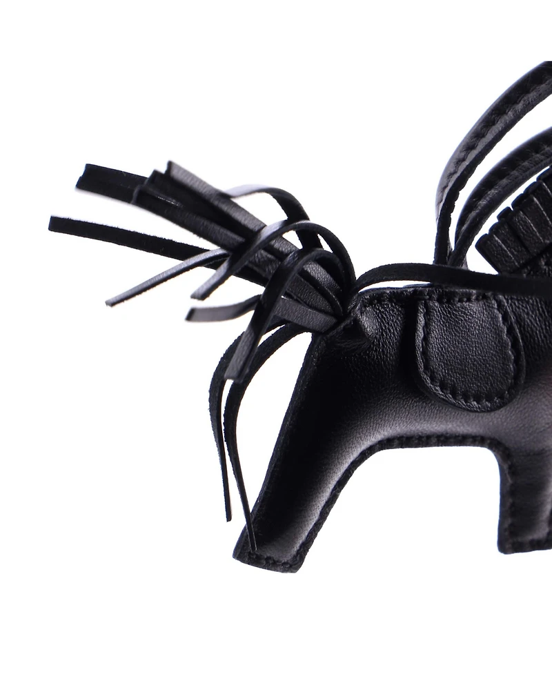 Pre-Owned Hermes Pm So Black GriGri Rodeo Bag Charm Leather