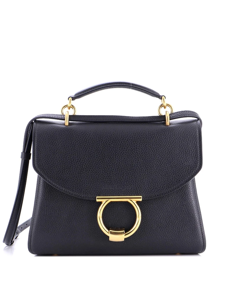 Pre-Owned Salvatore Ferragamo Margot Satchel Leather