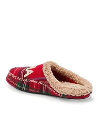 Dearfoams Women's Mama Bear Plaid Clog Slipper