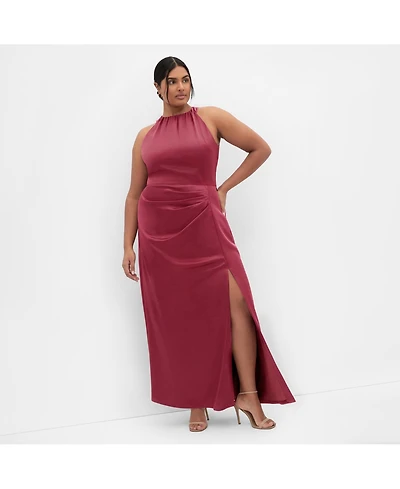 City Chic Women's Celina Halter Maxi Dress