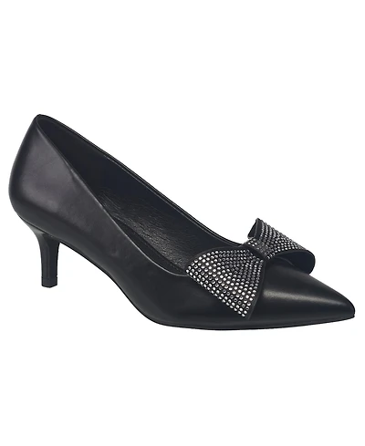 French Connection Albania Bling Bow Kitten Heel