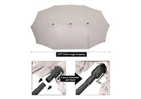 Aecojoy 15x9ft Double-Sided Patio Umbrella