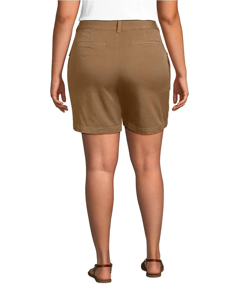 Lands' End Women's Cool Fade High Rise 7" Cargo Shorts