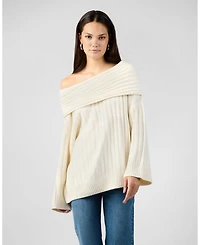 WeWoreWhat Women's Oversized Off Shoulder Sweater