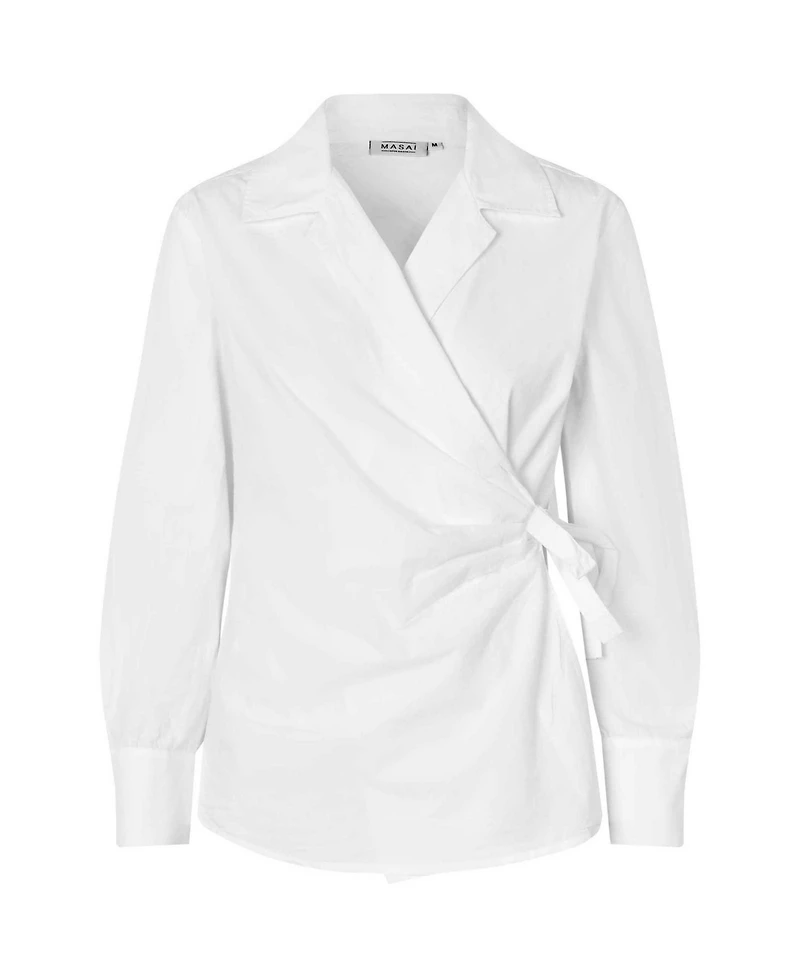 Masai Copenhagen Women's MaIzabele Long Sleeve Side Tie Shirt