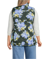 Lands' End Plus Print FeatherFree Quilted Insulated Vest