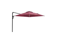 Aecojoy 10FT Large Patio Umbrella with Solar Lights, Rectangle Wall Mounted Outdoor Patio Umbrella