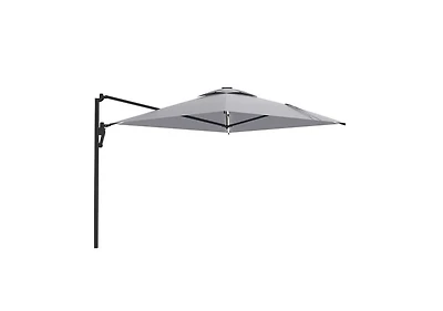 Aecojoy 10FT Large Patio Umbrella with Solar Lights, Rectangle Wall Mounted Outdoor