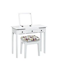 Volenca Vanity Dressing Table Set with Flip Top Mirror and 3 Drawers