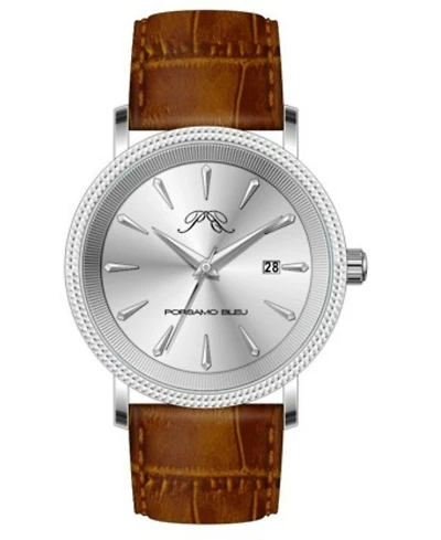 Porsamo Bleu Men's Veritas 1 Genuine Leather Band Watch 1362CVEL