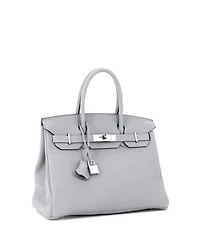 Pre-Owned HERMA‰S Birkin 30 Handbag Grey Togo with Palladium Hardware