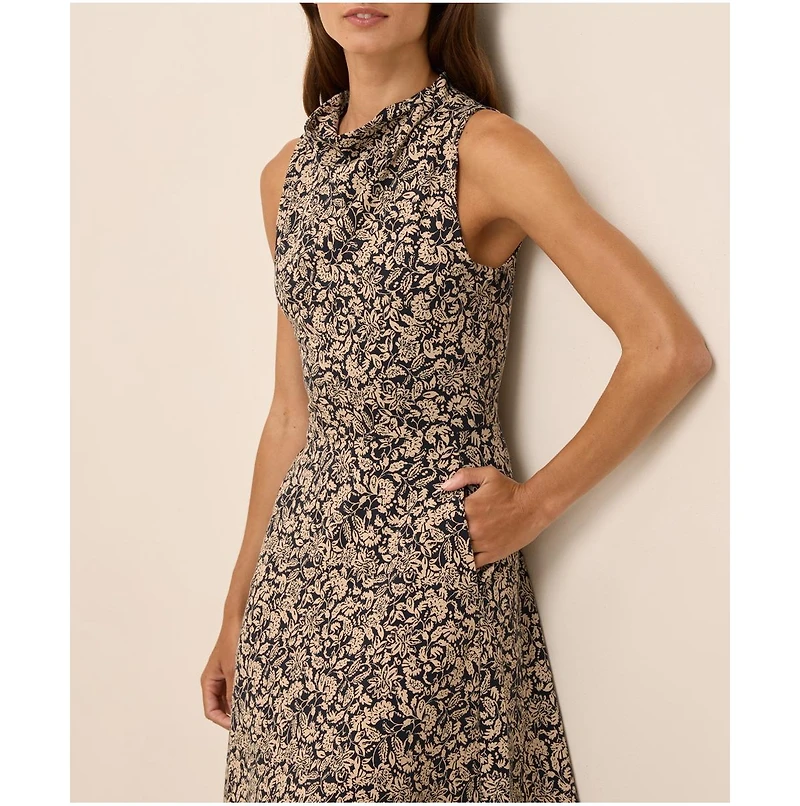 Pact Women's Fit & Flare Cowl Neck Dress