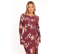Petal and Pup Women's Alima Maxi Dress - Berry Floral Xl