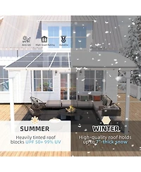 Aecojoy 12'x12' Wall Mounted Gazebos Pergola