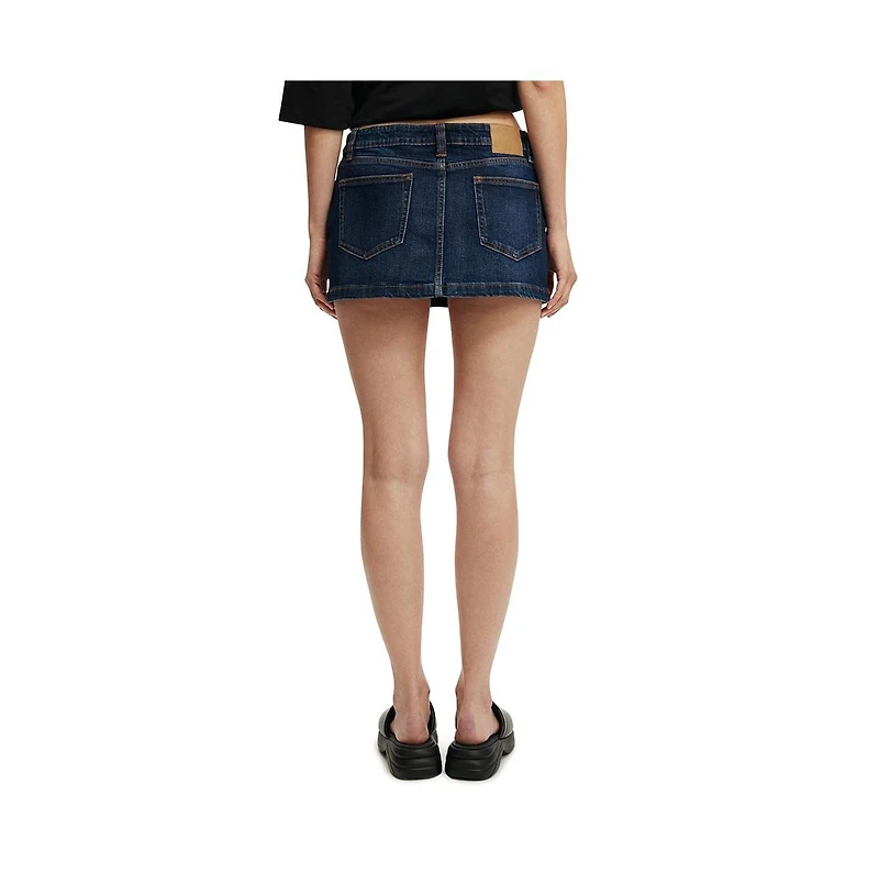 Cotton On Women's Micro Low Denim Skirt