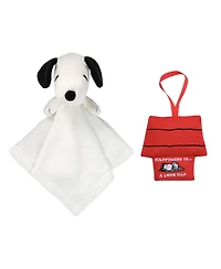 Lambs & Ivy Baby Snoopy Plush Security Blanket/Lovey & Door Pillow Gift Set