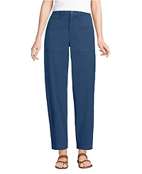 Lands' End Women's Chino High Rise Barrel Leg Utility Ankle Pants