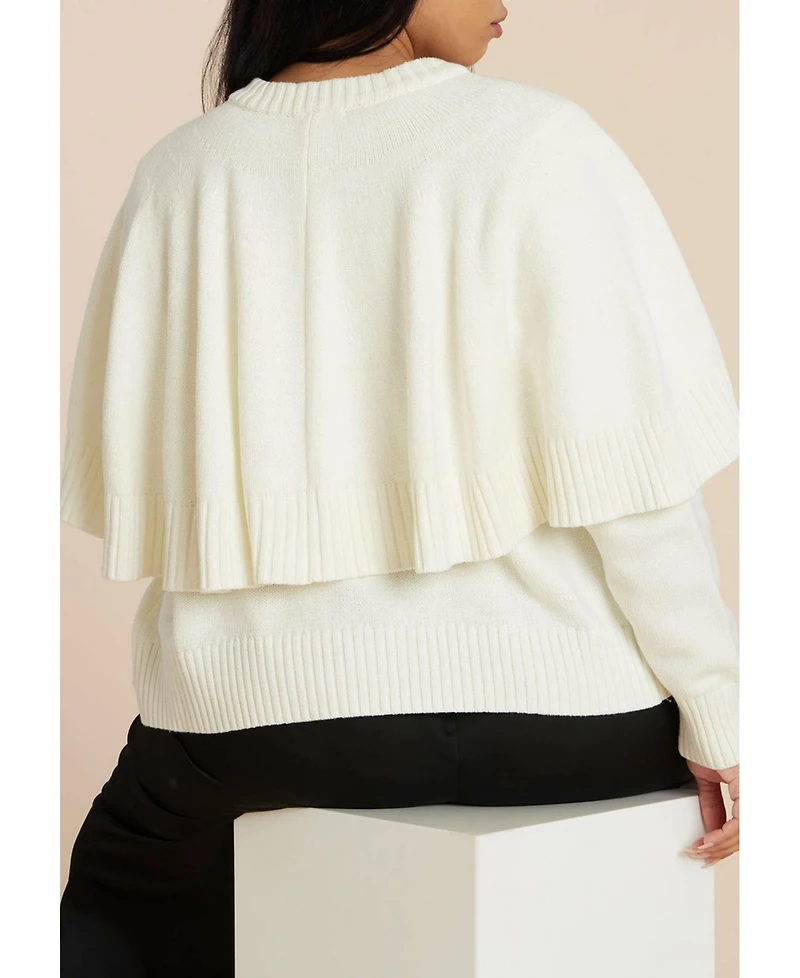 Eloquii Women's Cape Cardigan
