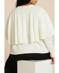 Eloquii Women's Cape Cardigan