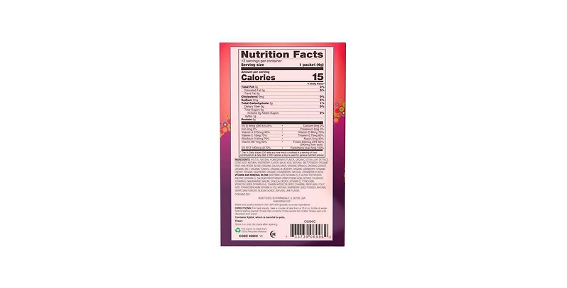 Now Foods Sugar Free Drink Sticks, Pomegranate Berry 12 sticks, 1.7 oz