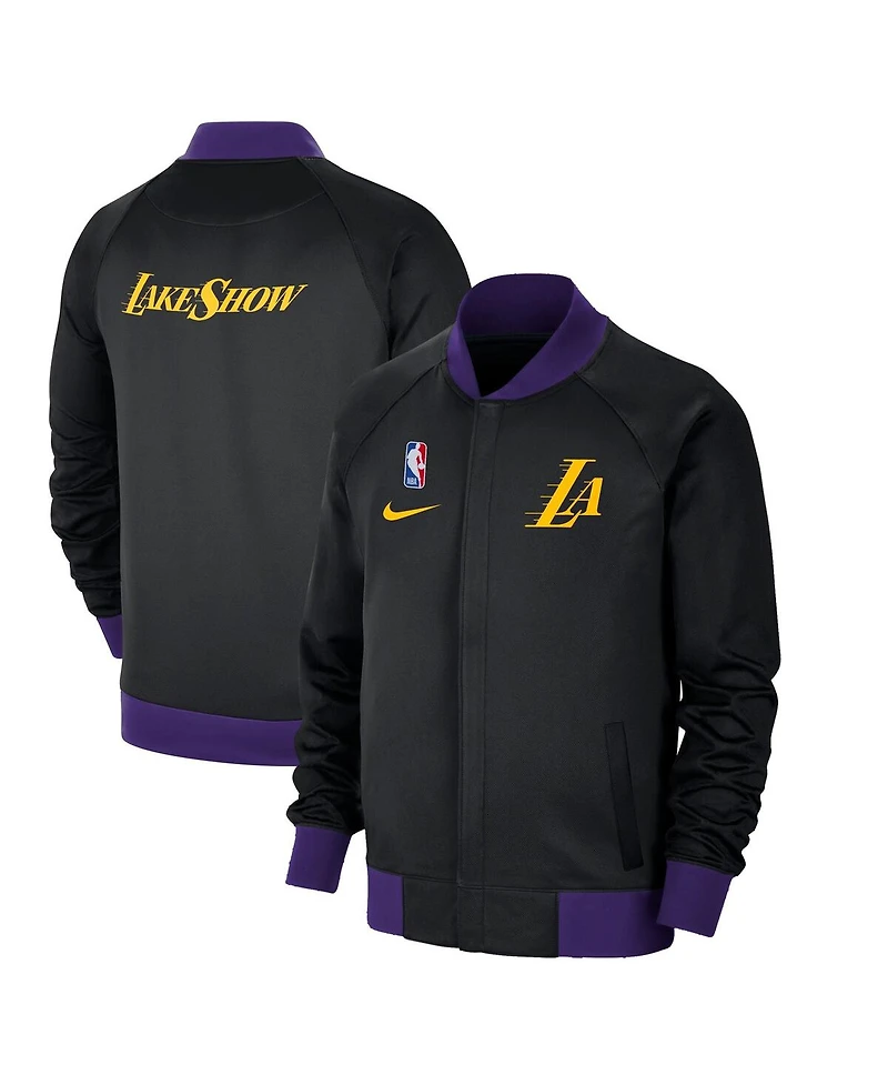 Nike Men's Black Los Angeles Lakers 2024/25 City Edition Authentic Showtime Performance Full-Zip Jacket