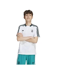 Adidas Big Boys and Girls White Liverpool Terrace Icons Fashion Jersey