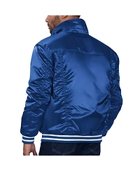 Starter x Levi's Men's Royal Philadelphia 76ers Silver Label Trucker Satin Full-Snap Jacket