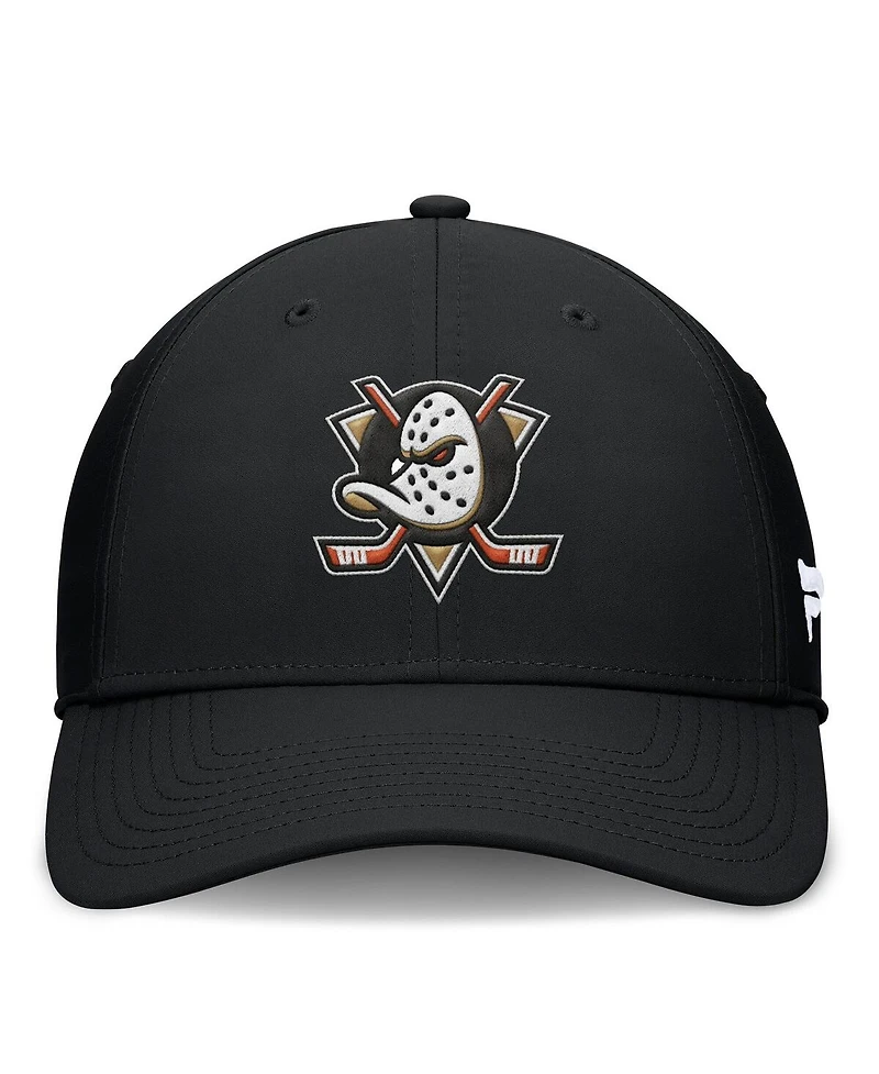 Fanatics Men's Black Anaheim Ducks Core Primary Logo Flex Hat