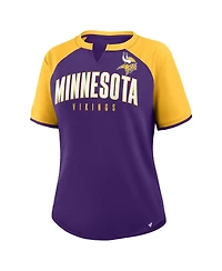 Fanatics Women's Purple/Gold Minnesota Vikings Height Advantage T-Shirt