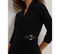 Lauren Ralph Women's Buckled Cotton Sweater