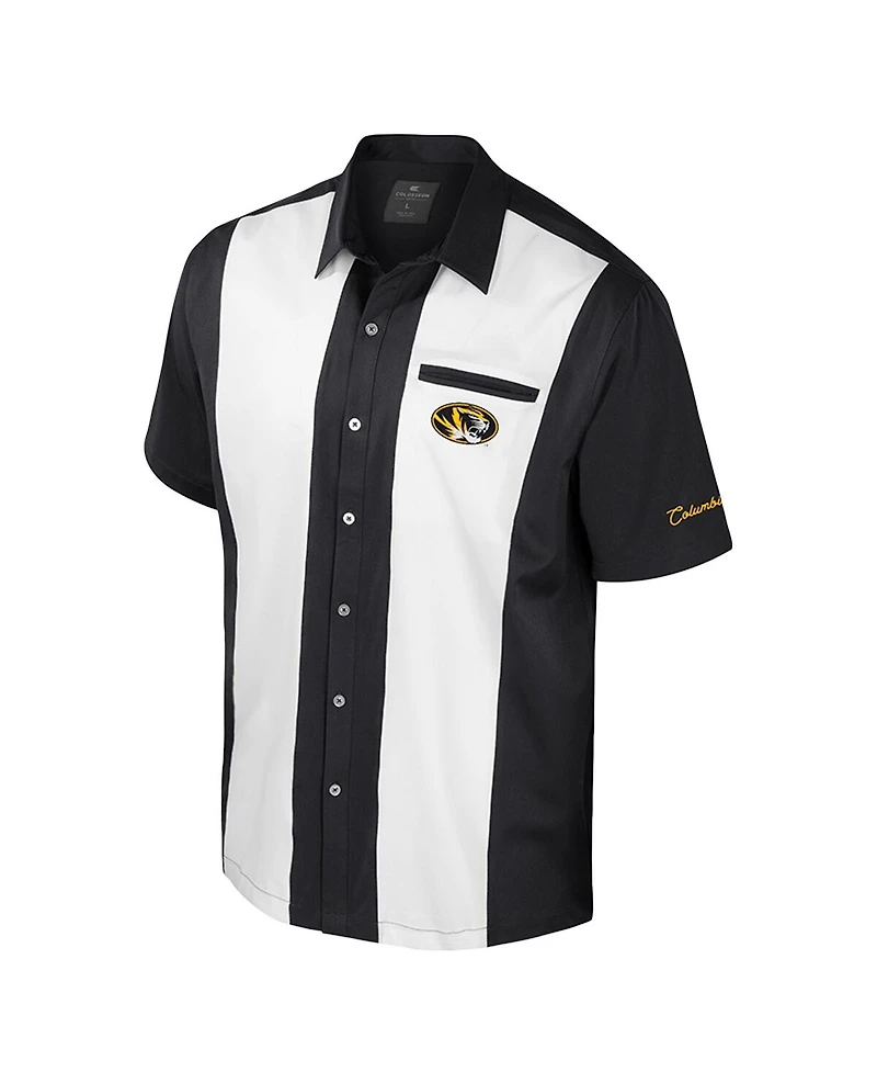 Colosseum Men's Black Missouri Tigers Strike Bowling Button-Up Shirt