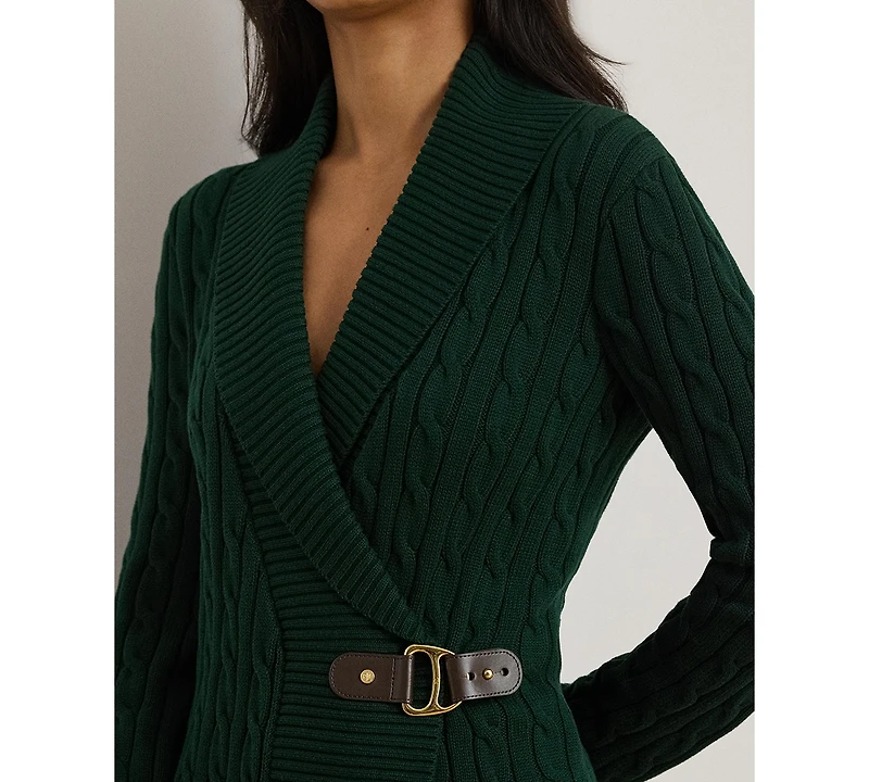 Lauren Ralph Women's Buckled Cotton Sweater
