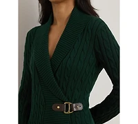 Lauren Ralph Women's Buckled Cotton Sweater