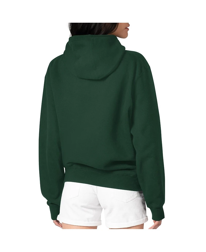 G-iii 4Her by Carl Banks Women's Green Boston Celtics Flowers Team Logo Graphic Fleece Pullover Hoodie