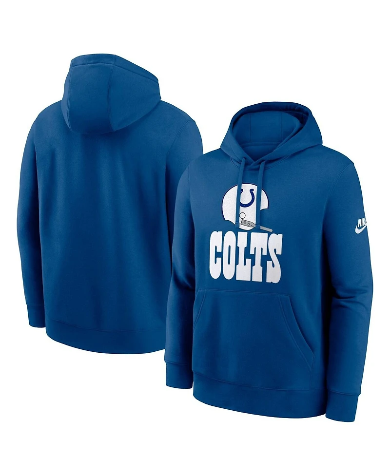 Nike Men's Royal Indianapolis Colts Best Season Rewind Club Pullover Hoodie