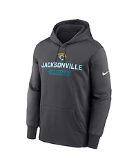 Nike Men's Anthracite Jacksonville Jaguars Toss Sweep Performance Pullover Hoodie