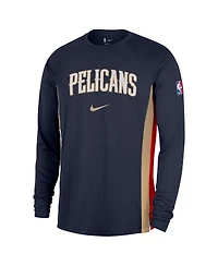 Nike Men's Navy New Orleans Pelicans 2025/26 Authentic Pre-Game Legend Dri-fit Long Sleeve Shooting Shirt