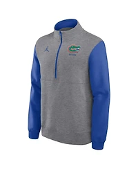 Jordan Men's Heather Gray Florida Gators Club Fleece Half-Zip Pullover Hoodie